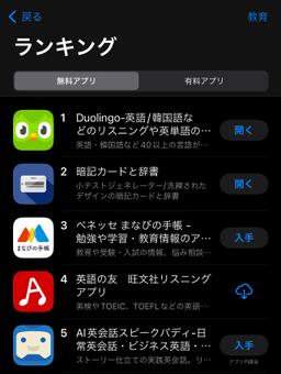 無料教育カテゴリ2位